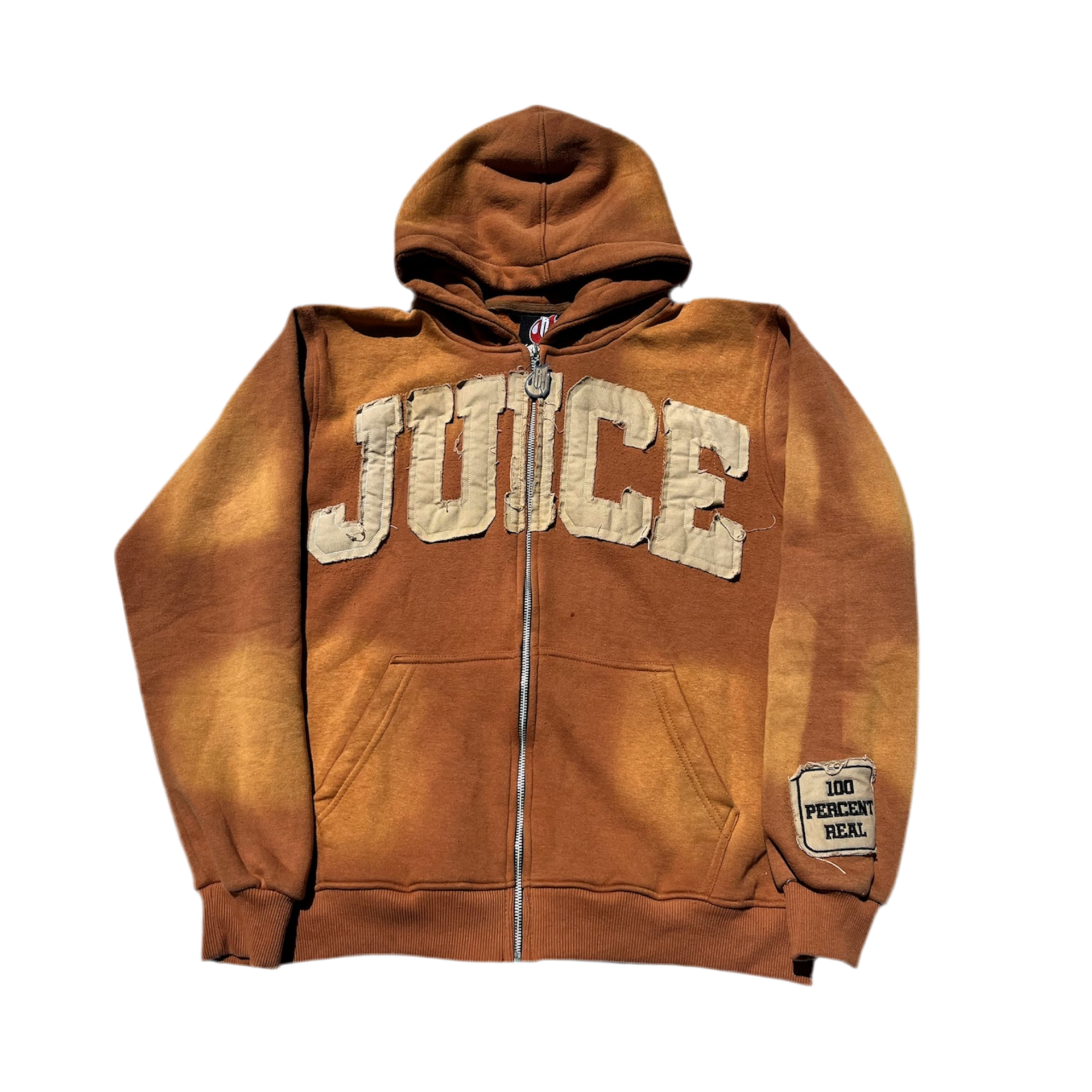 DISTRESSED ZIP UP